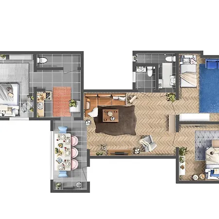 Creative Shelter 108m2 With Balcony Old Town 아파트 베오그라드
